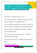 SLHS 340 EXAM 3 2025 QUESTIONS&vert;  WITH ALREADY SOLVED CORRECTLY  ANSWERS&excl;&excl; &vert; ASSURED SUCCESS  