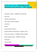 SLHS 340&colon; Exam 4 2025&sol;2026 Exam  Questions and Answers &vert; 100&percnt; Solved