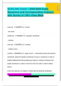 SLHS 340&colon; Exam 1 2025&sol;2026 Exam  Questions and Corresponding Answers  with Surety of 100&percnt; Pass Mark 