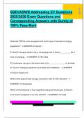 SSEVAQWB Addressing EV Questions  2025/2026 Exam Questions and  Corresponding Answers with Surety of  100% Pass Mark