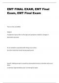 EMT FINAL EXAM&comma; EMT Final Exam&comma; EMT Final Exam 2025 Questions With Verified Answers &lpar;100&percnt; Correct&rpar; Grade A&plus;&period;