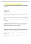 Health & Healing Community Final Test Questions and Answers Fully Solved 