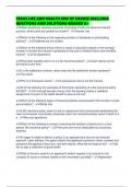 TEXAS LIFE AND HEALTH END OF COURSE 2025&sol;2026 QUESTIONS AND SOLUTIONS GRADED A&plus;