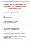 Firefighter 1 Final Test&comma; Firefighter 1&comma; Fire 1 Test  Prep Multiple Choices Questions with Correct  Answers Latest 2025&sol;2026