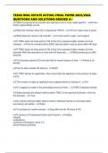TEXAS REAL ESTATE ACTUAL FINAL PAPER 2025&sol;2026 QUESTIONS AND SOLUTIONS GRADED A&plus;