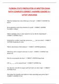 FLORIDA STATE FIREFIGHTER I&sol;II WRITTEN EXAM  WITH COMPLETE CORRECT ANSWERS GRADED A&plus;  LATEST 2025&sol;2026