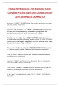 Florida Fire Instructor&comma; Fire Instructor 1 test 1  Complete Practice Exam with Correct Answers  Latest 2025&sol;2026 GRADED A&plus;