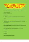 NUR101 EXAM 3 QUESTIONS AND ANSWERS 2025 100&percnt; CORRECT GRADE A&plus;