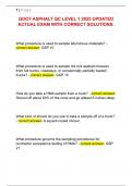 GDOT ASPHALT QC LEVEL 1 2025 UPDATED  ACTUAL EXAM WITH CORRECT SOLUTIONS&period;