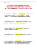 HDI DESKTOP ADVANCED SUPPORT  TECHNICIAN &lpar;HDI-DAST&rpar; 2025 UPDATED  ACTUAL EXAM WITH CORRECT SOLUTIONS&period;