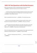 UNIV 101 Test Questions with Verified Answers