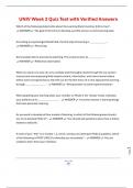 UNIV Week 2 Quiz Test with Verified Answers
