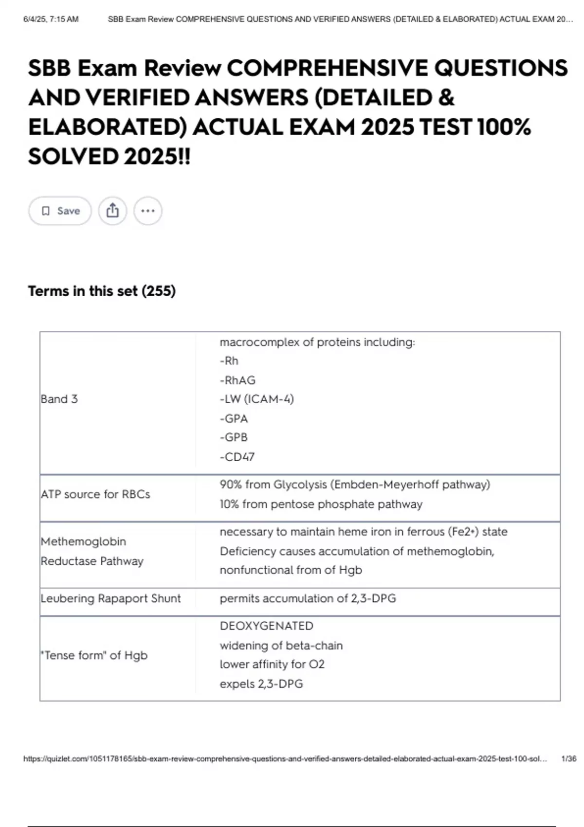 Sbb Lab Math SBB Exam Review COMPREHENSIVE QUESTIONS AND VERIFIED ANSWERS (DETAILED ...