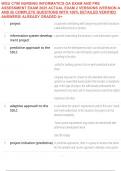 WGU C790 NURSING INFORMATICS OA EXAM AND PRE ASSESSMENT EXAM 2025 ACTUAL EXAM 2 VERSIONS &lpar;VERSION A AND B&rpar; COMPLETE QUESTIONS WITH 100&percnt; DETAILED VERIFIED ANSWERS&sol; ALREADY GRADED A&plus;