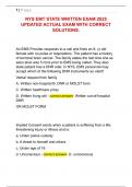 NYS EMT STATE WRITTEN EXAM 2025  UPDATED ACTUAL EXAM WITH CORRECT  SOLUTIONS&period;