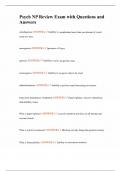 Psych NP Review Exam with Questions and Answers