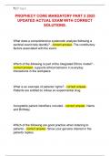 PROPHECY CORE MANDATORY PART 2 2025  UPDATED ACTUAL EXAM WITH CORRECT  SOLUTIONS&period; 