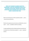 WGU C201 BUSINESS ACUMEN OBJECTIVE ASSESSMENT AND PRE