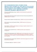 NYC FOOD PROTECTION COURSE EXAM 2024 WITH 100&percnt; CORRECT ANSWERS