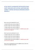 Attsa traffic supervisor certification exam latest 2024