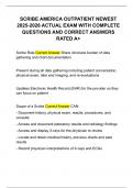 SCRIBE AMERICA OUTPATIENT NEWEST 2025-2026 ACTUAL EXAM WITH COMPLETE QUESTIONS AND CORRECT ANSWERS RATED A&plus;