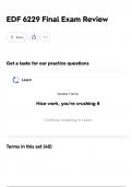 EDF 6229 Final Exam Review 2025 update&vert; comprehensive questions and verified answers &lpar;complete solutions&rpar; Exam &vert;GRADE A&plus;&excl;&excl;