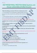 EMT FISDAP FINAL PRACTICE EXAM Questions and Answers &lpar;2025&sol;2026&rpar; &lpar;Verified Answers&rpar;