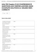 MHA 702 Chapters 19-22 COMPREHENSIVE QUESTIONS AND VERIFIED ANSWERS &lpar;2025&rpar; &vert;COMPLETE SOLUTIONS &vert;A&plus; GRADED &vert;100&percnt; CORRECT&excl;&excl;