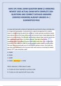 AAPC CPC FINAL EXAM QUESTION BANK &lpar;2 VERSIONS&rpar;  NEWEST 2025 ACTUAL EXAM WITH COMPLETE 350&plus;  QUESTIONS AND CORRECT DETAILED ANSWERS  &lpar;VERIFIED ANSWERS&rpar; ALREADY GRADED A&plus; &vert;  GUARANTEED PASS