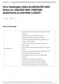 HCA Washington Skills ELABORATED 2025 EXAM &lpar;A&plus; GRADED 100&percnt; VERIFIED&rpar; QUESTIONS & ANSWERS LATEST&excl;&excl;