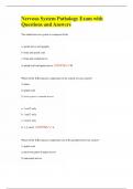 Nervous System Pathology Exam with Questions and Answers
