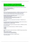 Abuse&comma; Neglect&comma; and Mandatory Reporting &lpar;Actual&rpar; Exam Graded A&plus;