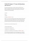 NUR 419 Chapter 17 Exam with Questions and Answers