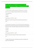 NUR 419 Effective Communication & Conflict Resolution Chapter 19 Exam with Q and A