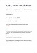 NUR 419 Chapter 20 Exam with Questions and Solutions