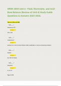 NFDN 2003 Unit 6 - Fluid&comma; Electrolyte&comma; and Acid-Base Balance &lpar;Review of Unit 6&rpar; Study Guide Questions & Answers 2025-2026&period;  