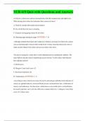 NUR 419 Quiz with Questions and Answers