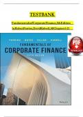 Fundamentals of Corporate Finance&comma; 5th Edition TEST BANK by Robert Parrino&comma; David Kidwell&comma; Verified Chapters 1 - 21&comma; Complete Newest Version