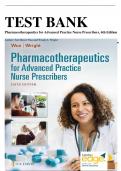 FULL TEST BANK PHARMACOTHERAPEUTICS FOR ADVANCED PRACTICE NURSE PRESCRIBERS SIXTH EDITION BY TERI MOSER WOO WENDY L&period; WRIGHT ALL CHAPTERS INCLUDED&lpar; 1-57&rpar; 100&percnt; VERIFIED ANSWERS