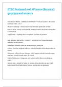 BTEC Business Level 3 Finance &lpar;Personal&rpar; questions and answers&period;