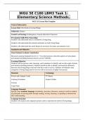 WGU 5E C180 LBM3 Task 1&colon; Elementary Science Methods&period;