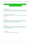 Texas LPC Jurisprudence Exam Questions  and Answers Graded A&plus;