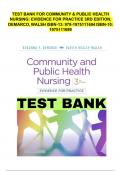 Test bank for Community & Public Health Nursing&colon; Evidence for Practice &ndash; 3rd Edition &ndash; DeMarco & Walsh &ndash; Complete Test Bank with Questions and Answers