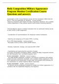 Body Composition Military Appearance Program Monitor Certification Course Questions and answers&period;