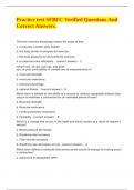 Practice test SFBFC Verified Questions And Correct Answers&period;