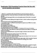 Headmaster CNA Knowledge Practice Exam Set One with  correct question and answers