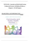 Test Bank For Community & Public Health Nursing 3rd Edition By Rosanna DeMarco&semi; Judith Healey-Walsh 9781975111694 Chapter 1-25 Complete Guide