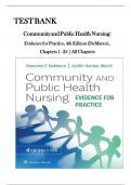 TEST BANK - Community and Public Health Nursing&colon; Evidence for Practice 4th Edition by DeMarco & Walsh&comma; All 25 Chapters Covered&comma; &vert;Complete Solution Guide &vert;Grade A&plus;&period;