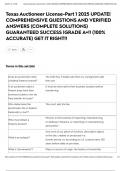 Texas Auctioneer License-Part 1 2025 UPDATE&vert; COMPREHENSIVE QUESTIONS AND VERIFIED ANSWERS &lpar;COMPLETE SOLUTIONS&rpar; GUARANTEED SUCCESS &vert;GRADE A&plus;&excl;&excl; &lpar;100&percnt; ACCURATE&rpar; GET IT RIGHT&excl;&excl;
