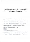 ALF CORE TRAINING&comma; ALF CORE EXAM WITH ALL ANSWERS&period;